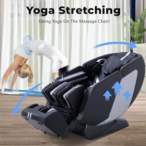 Full Body Massage Chair with Zero Gravity, Extendable Footrest, SL Track, 15 Modes, AI Voice Control, Yoga Stretch, Foot... — Massage Chairs, MassaMAX
