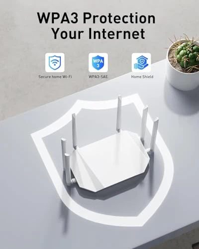 AX3000 WiFi 6 Router with 6 Antennas, MOVTEKE