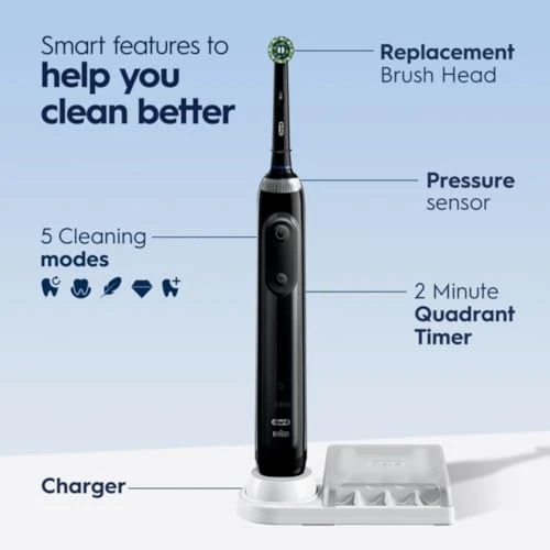 Power Rechargeable Electric Toothbrush with Bluetooth Connectivity — Electric Toothbrush, Oral-B