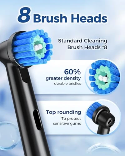 Rotating Electric Toothbrush for Adults with 8 Brush Heads — Electric Toothbrush, TEETHEORY
