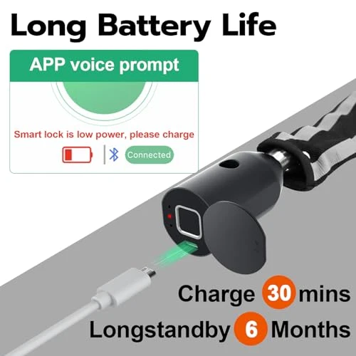 Fingerprint Bike Chain Lock — Smart Lock, Dhiedas