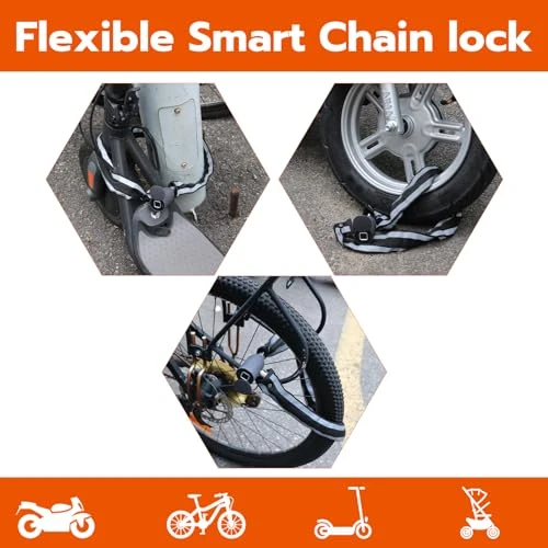 Fingerprint Bike Chain Lock — Smart Lock, Dhiedas