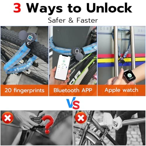 Fingerprint Bike Chain Lock, Dhiedas
