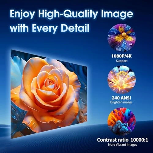 Mini Projector with WiFi and Bluetooth Built-in Apps — Smart Projector, Gaimoo