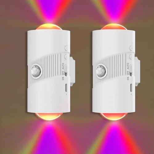 Rechargeable RGB Motion Sensor Night Light, XXMANX