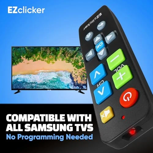 Replacement TV Remote with Big Buttons, EZClicker