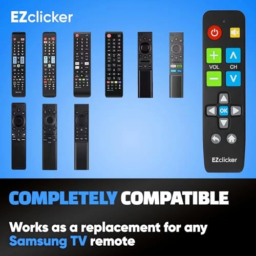 Replacement TV Remote with Big Buttons, EZClicker