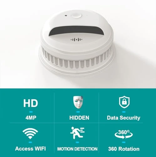 Hidden Camera Smoke Detector — Security Camera, CAMDUCK