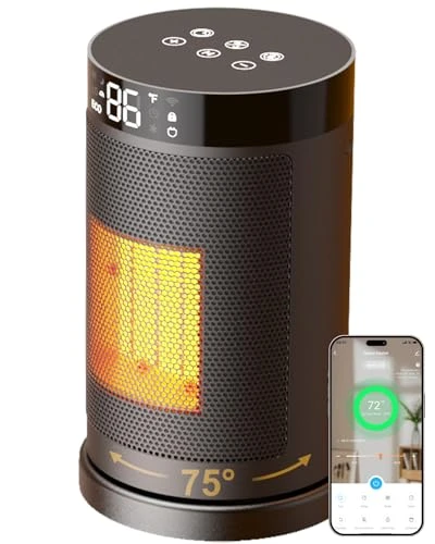 Smart WiFi Space Heater with Digital Display, NUTROMO
