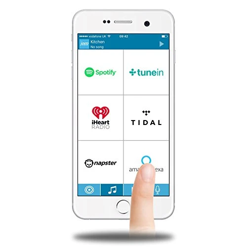 WiFi Home Audio Speaker with Amazon Alexa Voice Service, Stream Music, Built-in Intercom, Sync up to 8 Speakers — Smart Speaker, Jam Audio