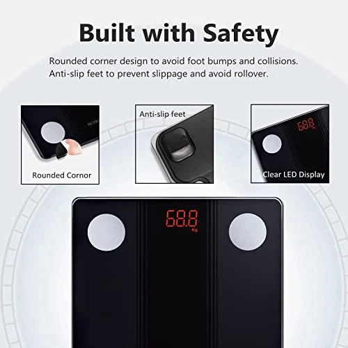 Bathroom Scale Smart Digital Bluetooth Scales for Body Weight, Body Fat, BMI Body Composition Analyzer with High... — Smart Scale, NUTRI FIT
