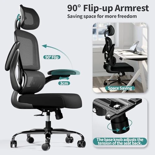 Ergonomic Desk Chair with Lumbar Support — Smart Chairs, TRALT