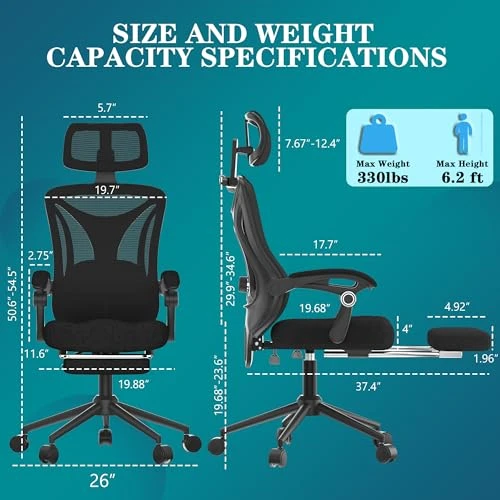 Ergonomic Office Chair with Footrest — Smart Chairs, CYKOV