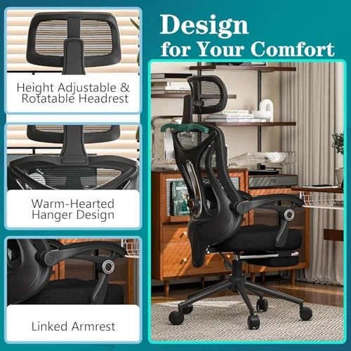 Ergonomic Office Chair with Footrest — Smart Chairs, CYKOV