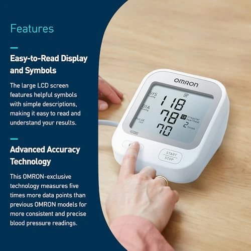 Silver Upper Arm Blood Pressure Monitor — Blood Pressure Monitor, Omron