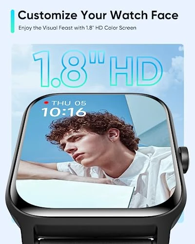 Smart Watch with Alexa, Bluetooth Calling, Health Monitoring, 105+ Sports Modes, IP68 Waterproof, Long Battery Life — Smart Watch, Fitpolo