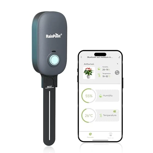 Bluetooth Soil Moisture and Air Temperature Meter — Soil Moisture Sensor, RainPoint