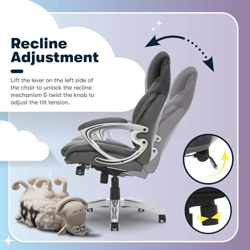 Executive Office Chair with Ergonomic Support and Adjustable Features — Smart Chairs, Serta
