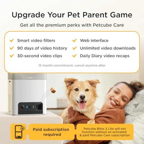 Interactive WiFi Pet Monitoring Camera with Treat Dispenser, Petcube
