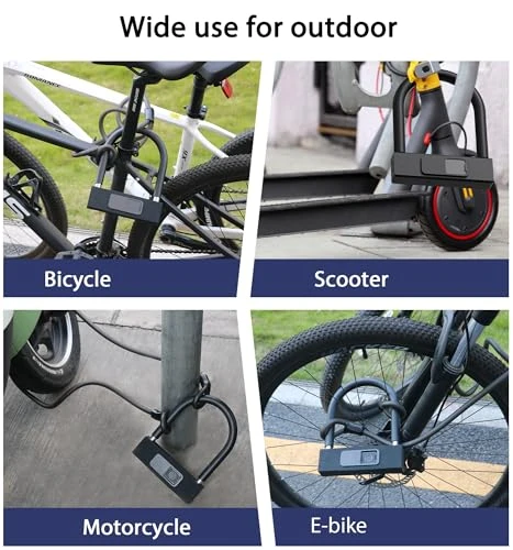 Fingerprint Bike U-Lock with Cable — Smart Lock, eLinkSmart