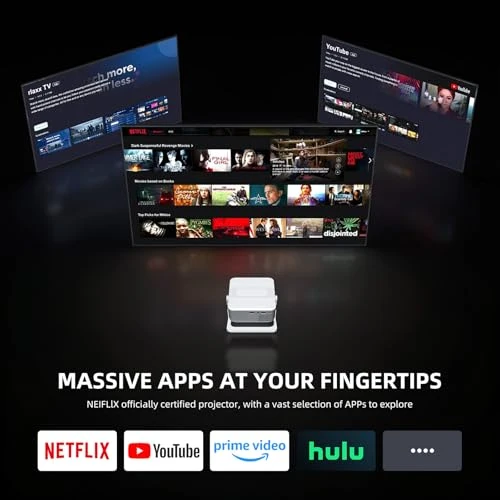 Mini Projector with WiFi 6 and Bluetooth 5.2 — Smart Projector, Phigeek