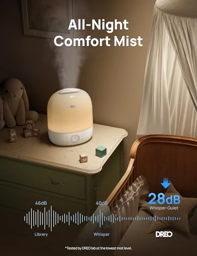 Cool Mist Humidifier with RGB Night Light and Sleep Trainer — Humidifier, Dreo
