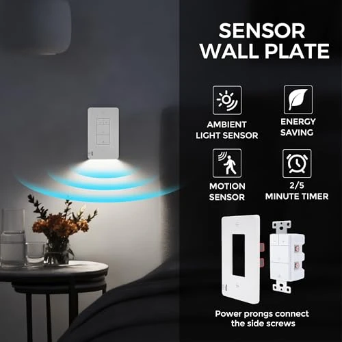 Dimmer Light Switch with Motion-Activated Wall Plate — Smart Switch, Akicon