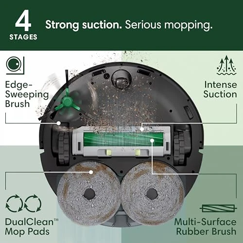 Robot Vacuum & Mop Combo with AutoWash Dock — Robot Vacuum, iRobot