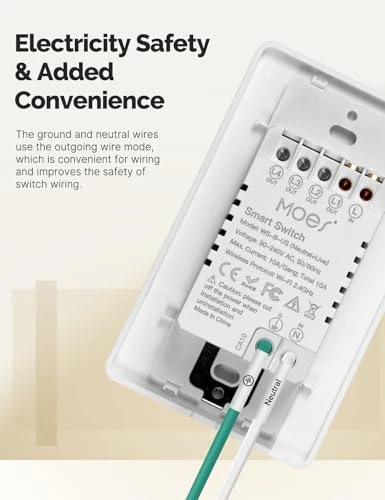 WiFi Smart Light Switch — Smart Switch, MOES
