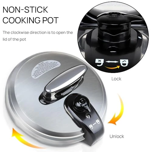 9-in-1 Electric Pressure Cooker 6QT Multi-Functional Programmable Non-Stick Pot — Multicooker, prepAmeal