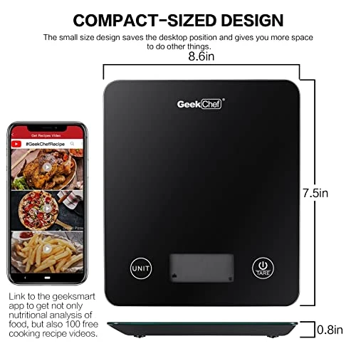 Digital Scale with App — Smart Scale, Geek Chef