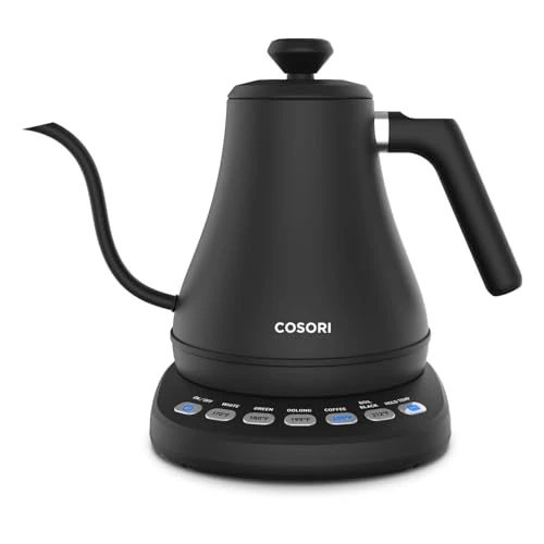 Electric Gooseneck Kettle with 5 Temperature Control Presets — Electric Kettle, Cosori