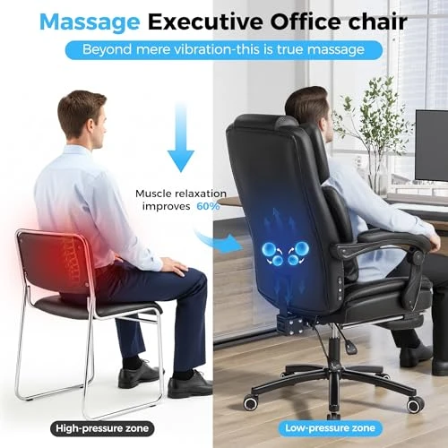 Kneading Massage Office Chair with Footrest — Smart Chairs, CHAIRKER