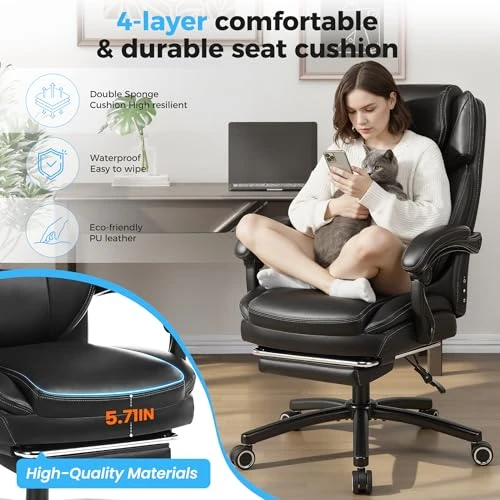 Kneading Massage Office Chair with Footrest — Smart Chairs, CHAIRKER