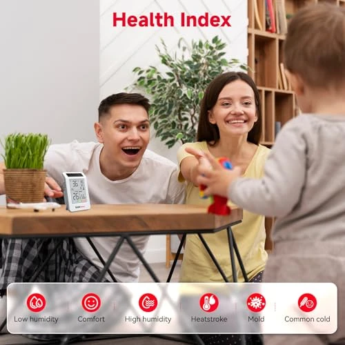 WiFi Bluetooth Thermometer Hygrometer with Solar Boost — Smart Thermometer, BaldrTherm