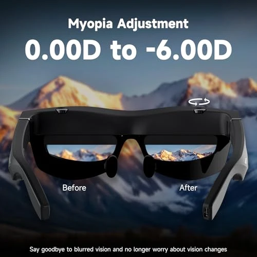 AR Glasses with 150-inch 1080P HD Screen and Myopia Adjustment — Smart Glasses, TQSKY
