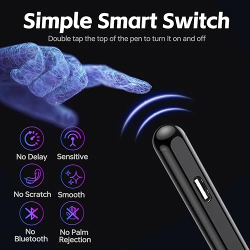 Digital Stylus Pen with 4 Replacement Tips and Magnetic Attachment, Kenkor