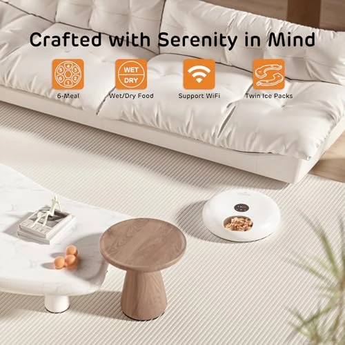 Donut Frost WiFi 6 Meal Automatic Pet Dispenser — Automatic Pet Feeder, iPettie