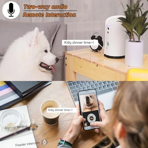Pet Camera with Automatic Treat Dispenser — Automatic Pet Feeder, SKYMEE