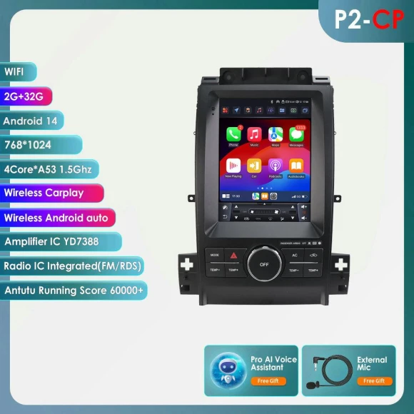 9.7 Inch Android Car Stereo with GPS, CarPlay, 4G, and RDS — Car Infotainment System, Hizpo