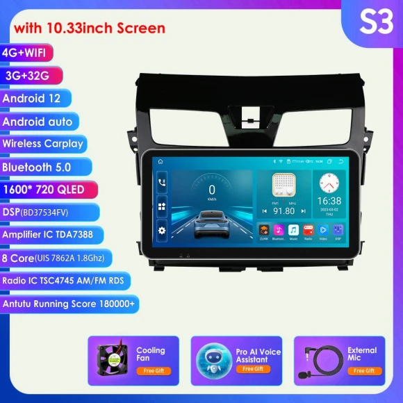 Android Automotive Multimedia System with CarPlay and 4G-LTE — Car Infotainment System, Hizpo