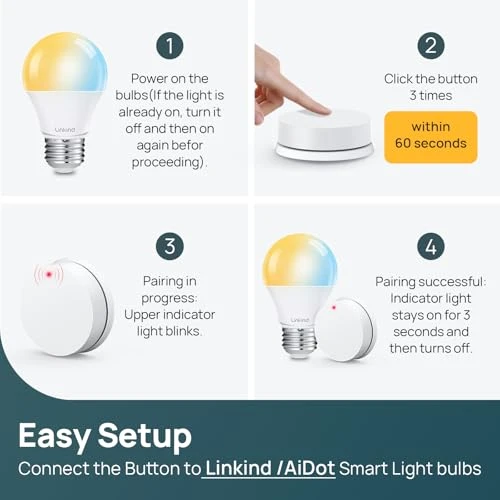 Bluetooth Remote Light Switch — Smart Light Bulb, Linkind