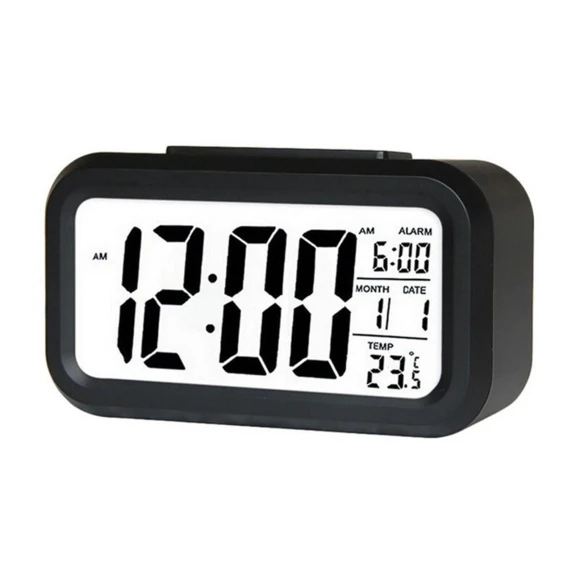 Digital Alarm Clock with Snooze, Date, and Temperature Display, Tooarts