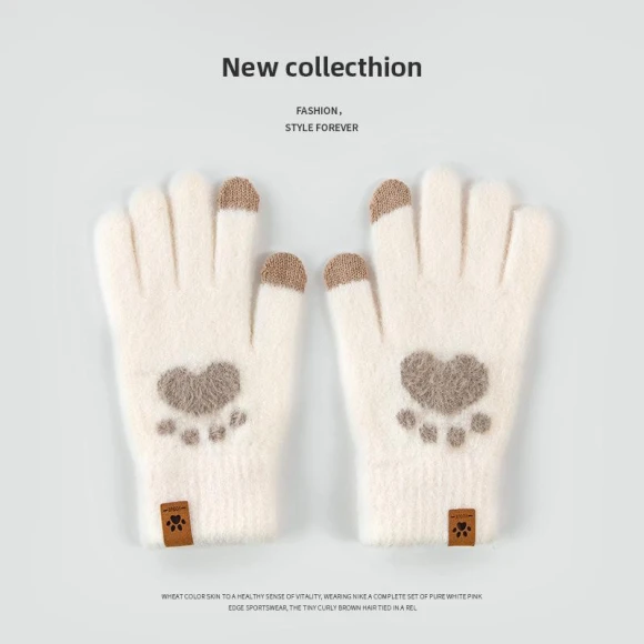 Women's Winter Fingerless Fleece Gloves with Touchscreen — Heated Gloves, the BAY