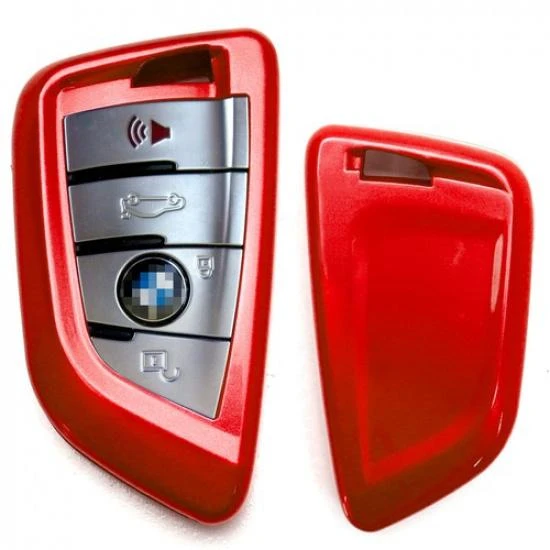 Glossy Red Smart Key Fob Shell Cover, BMW