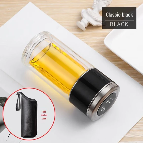 Smart Temperature Display Double Wall Tea Infuser Glass Bottle — Smart Water Bottle, JDST online