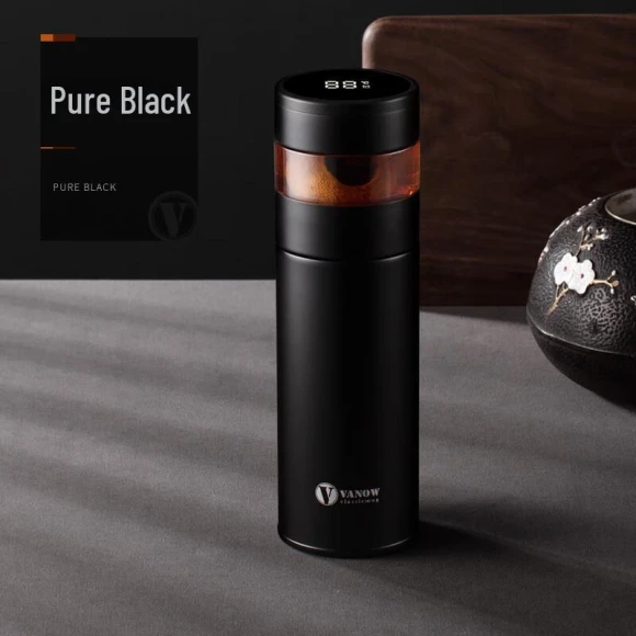 Smart Temperature Display Tea Infuser Insulated Mug — Smart Water Bottle, Vanow