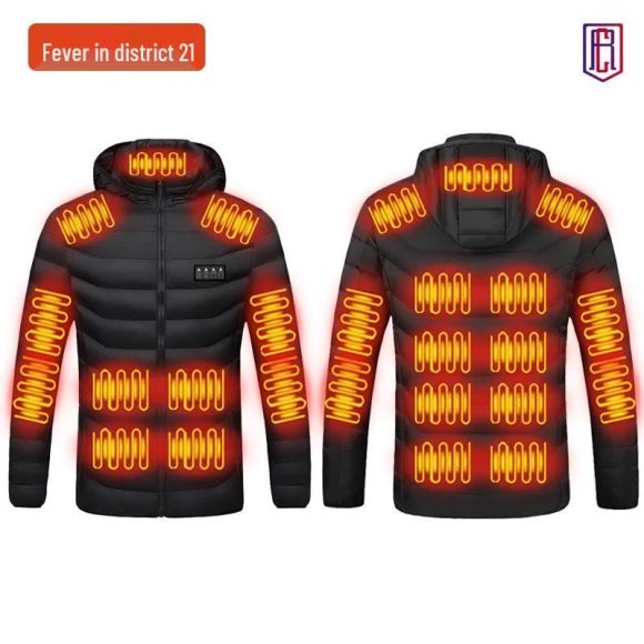 Smart Winter Jacket with Heated Lining and Hood — Heated Jacket, UrbanEdge