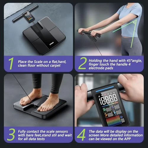 Smart Scale for Body Weight and Fat, BMI, Muscle Mass — Smart Scale, LVPIMAN
