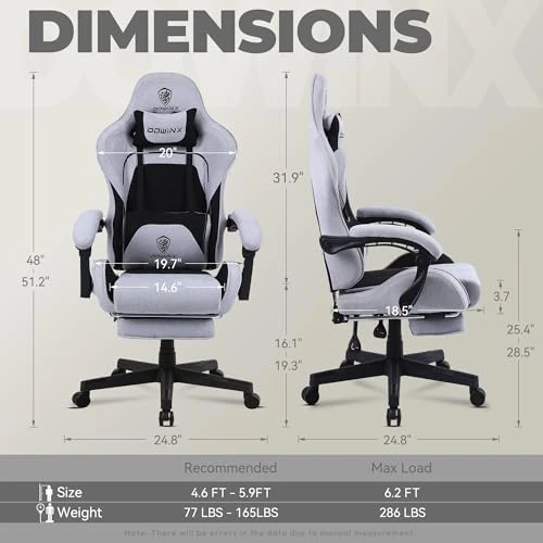 Gaming Chair with Massage and Footrest — Smart Chairs, Dowinx